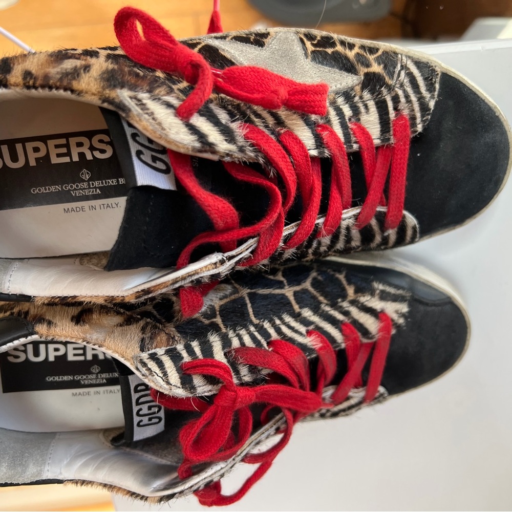 Golden Goose Leopard Print Sneakers